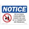 Signmission OSHA Notice, 5" Height, NOTICE No Alcohol Consumption Sign With Symbol, 7" X 5", Landscape OS-NS-D-57-L-15999 - alternate 1